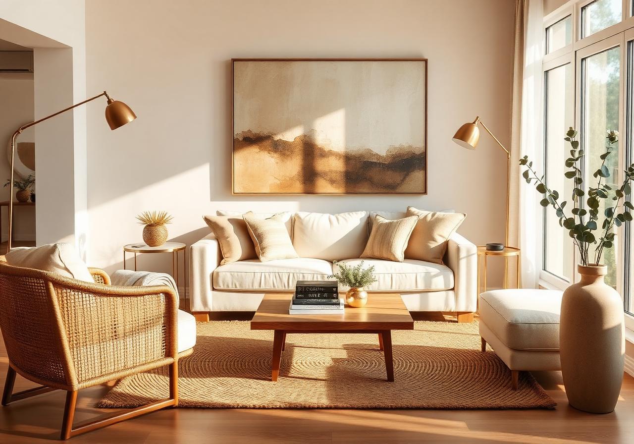 Living room after